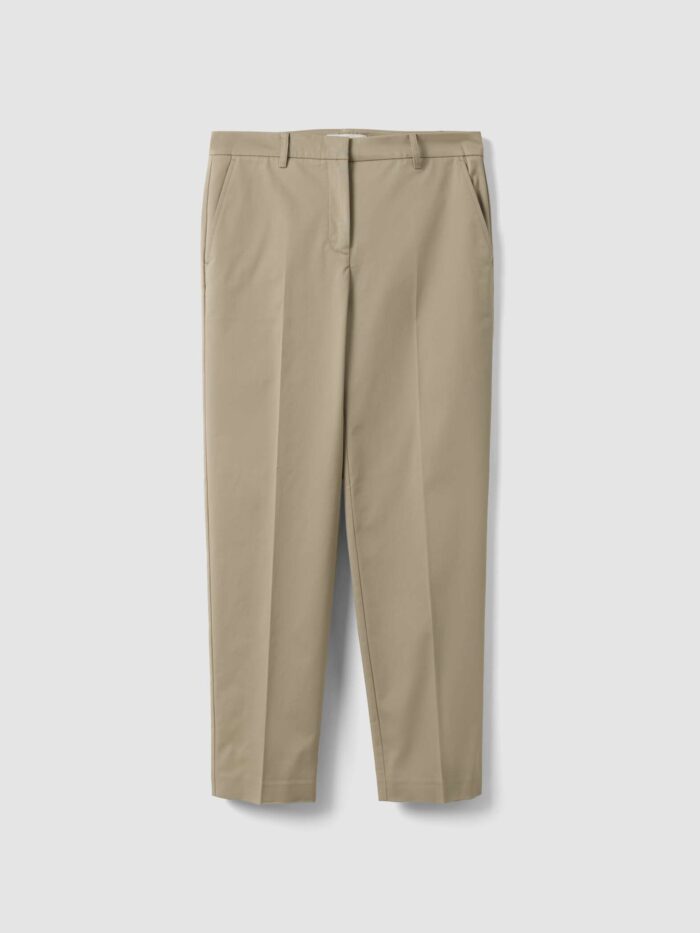 STEFANEL Stretch cotton trousers Beige - Image 6