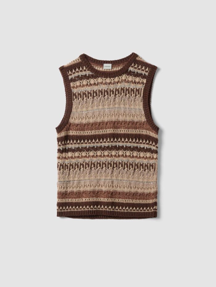 STEFANEL Regular fit striped cotton blend tank top Multicolor - Image 6