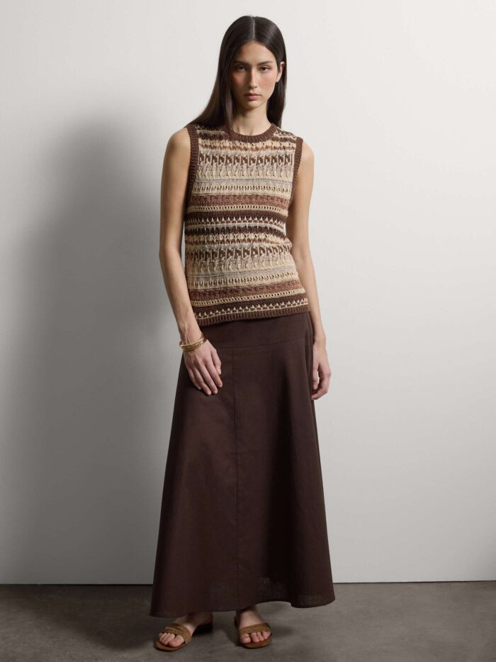 STEFANEL Regular fit striped cotton blend tank top Multicolor - Image 2