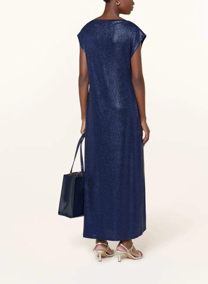 TED BAKER  JAZZIE Dress With Glitter Yarn Metallic Blue - Image 3