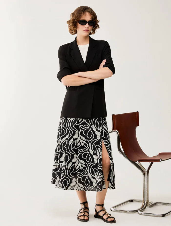PENNY BLACK Midi Skirt In Embroidered Muslin Black - Image 5