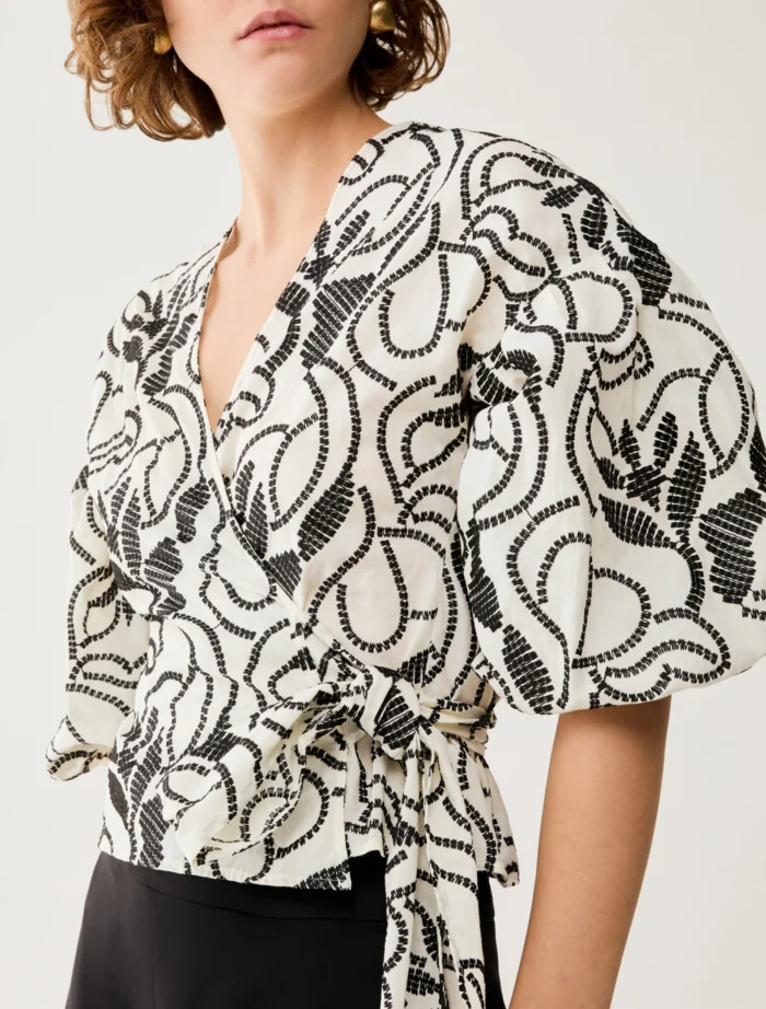 PENNY BLACK Blouse In Embroidered Muslin Ivory - Image 3