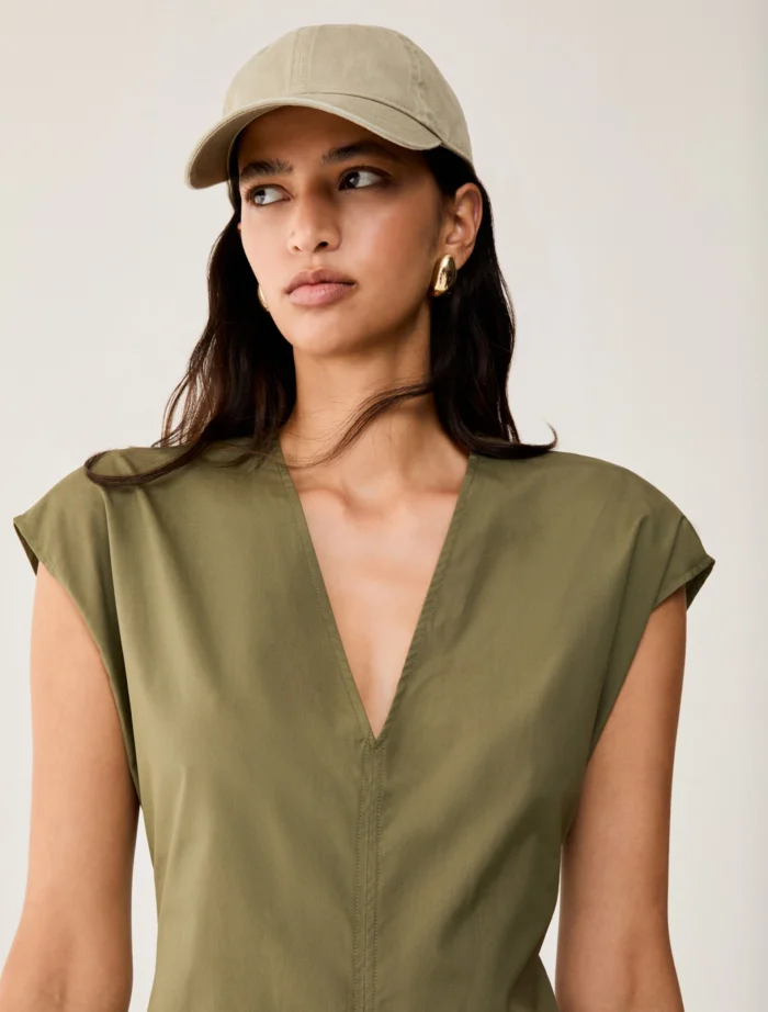 PENNY BLACK Poplin midi dress Khaki - Image 2