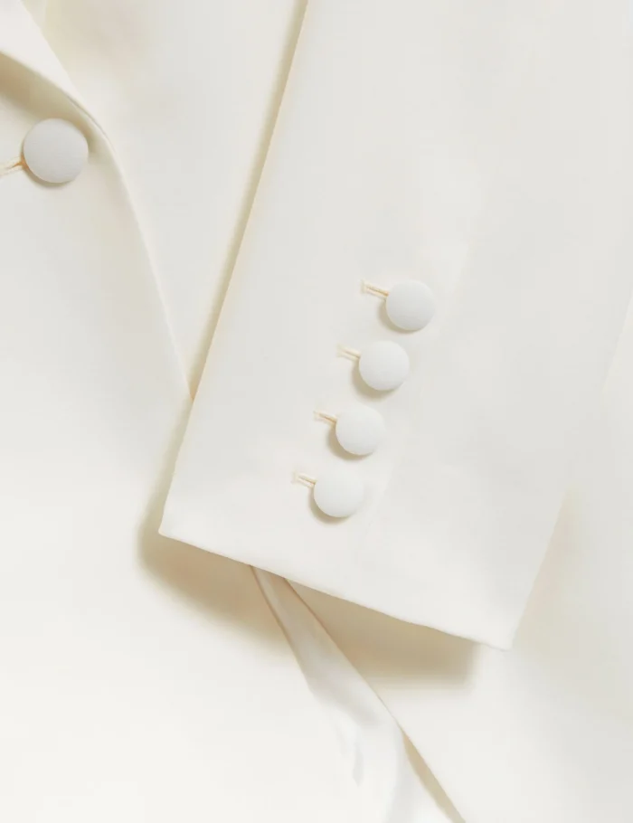 TED BAKER Single Breasted Hourglass Tailored Blazer Ivory - Image 6