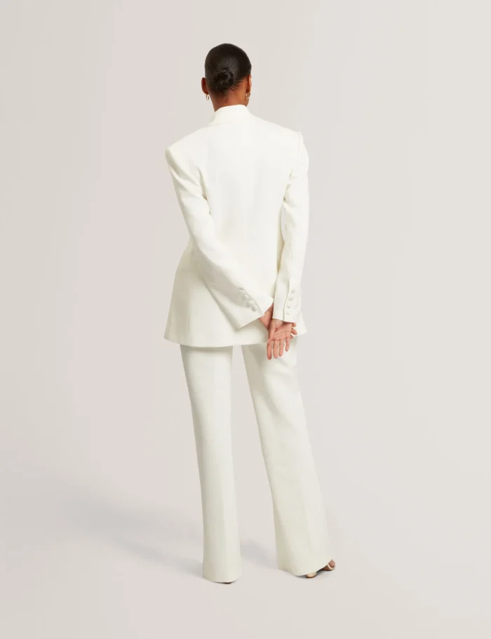 TED BAKER Single Breasted Hourglass Tailored Blazer Ivory - Image 5