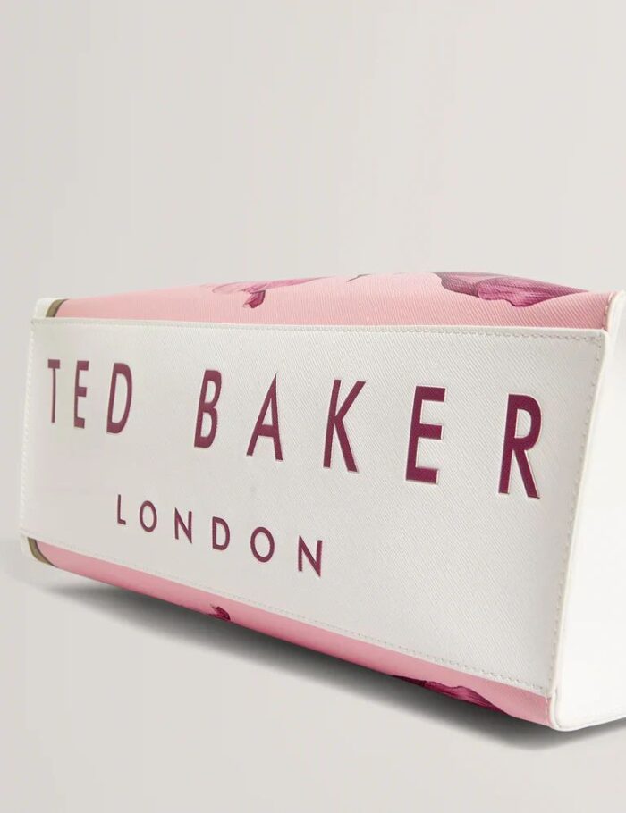 TED BAKER Shilva Printed Flower Medium Bag Ivory - Image 2