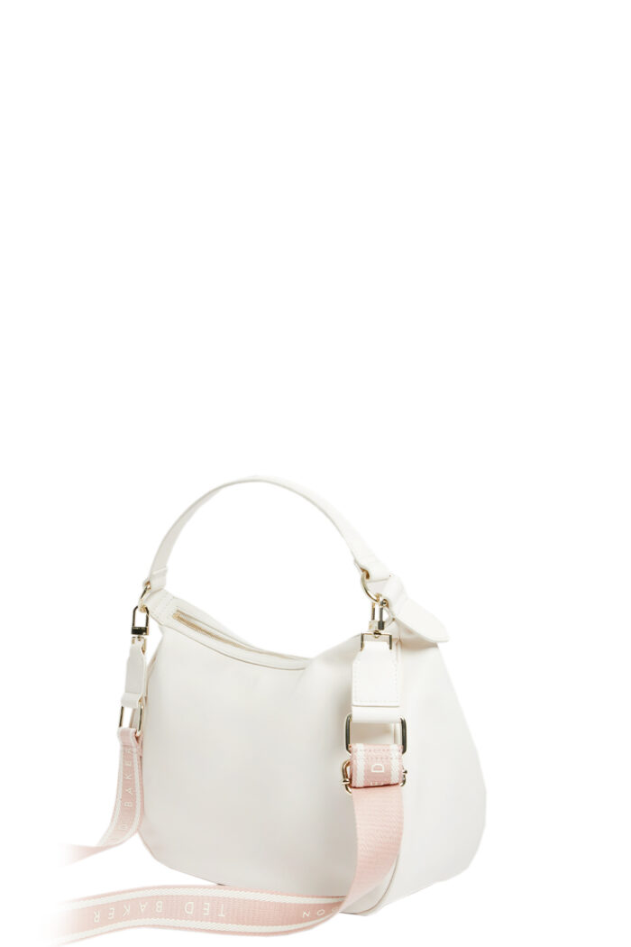 TED BAKER Webbing Strap Large Leather Hobo Bag Ivory - Image 2