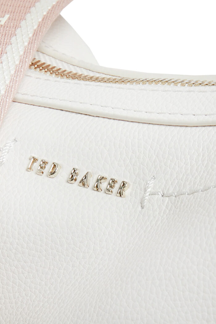 TED BAKER Webbing Strap Large Leather Hobo Bag Ivory - Image 4