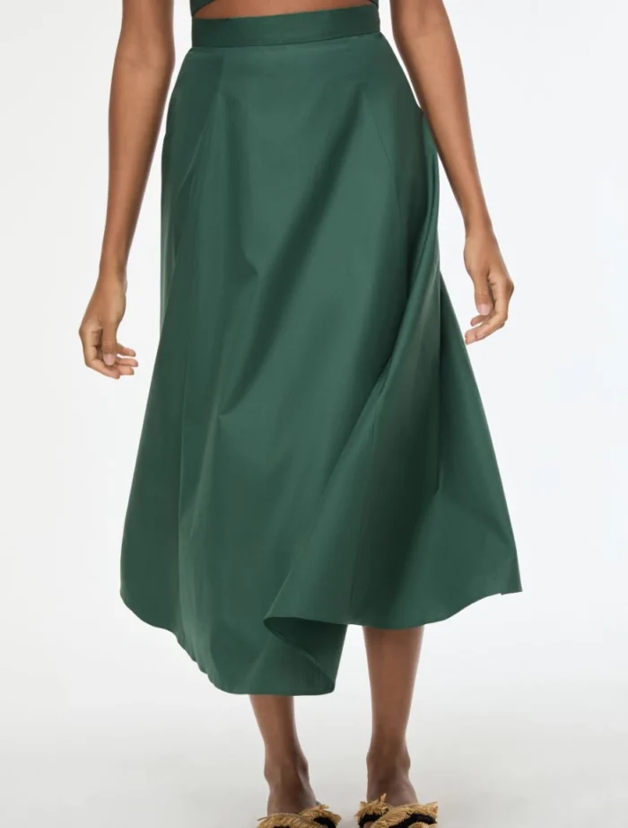 i BLUES  Cotton skirt Green - Image 3