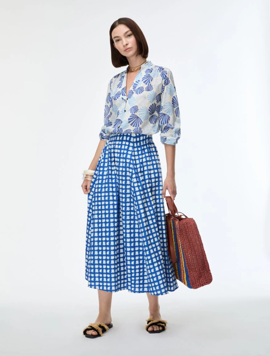 7101106202004-d-iblmito_normal i BLUES Printed skirt Ice - Image 1