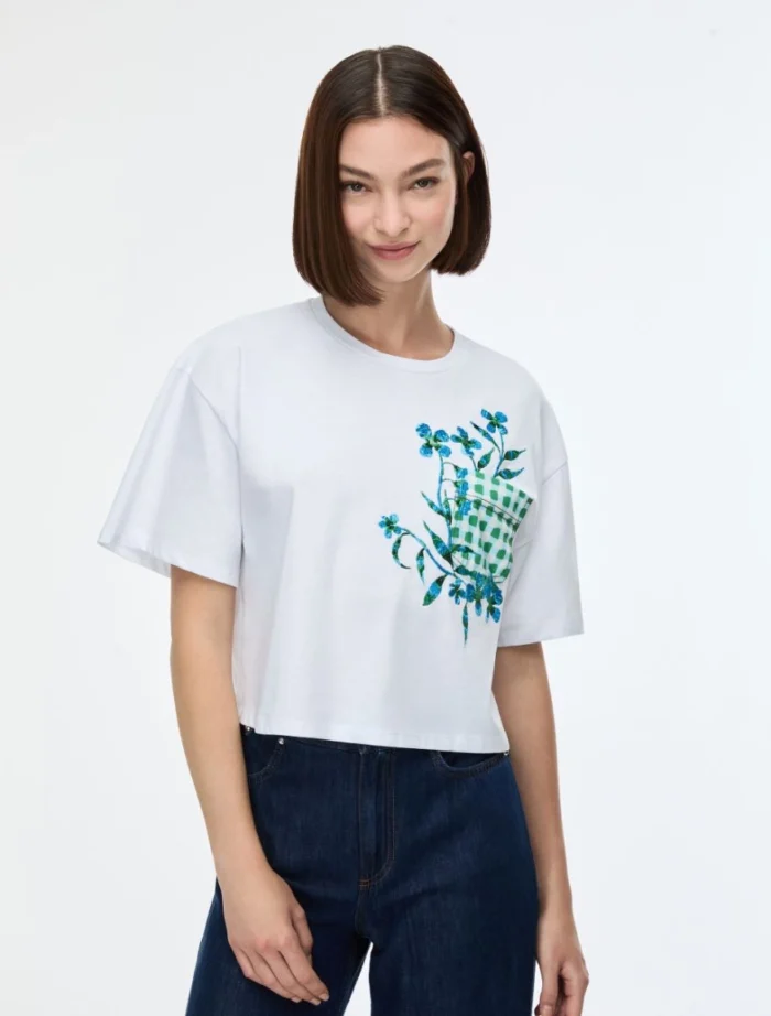 i BLUES Cropped t-shirt White - Image 2