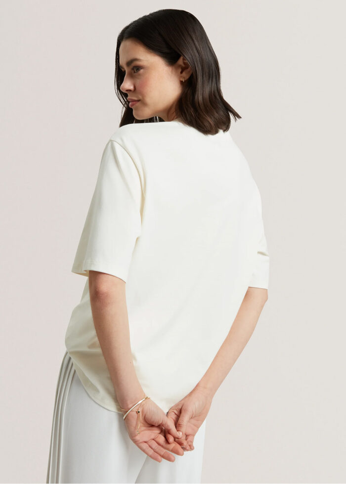 TED BAKER T-shirt With Floral Print Ecru - Image 3