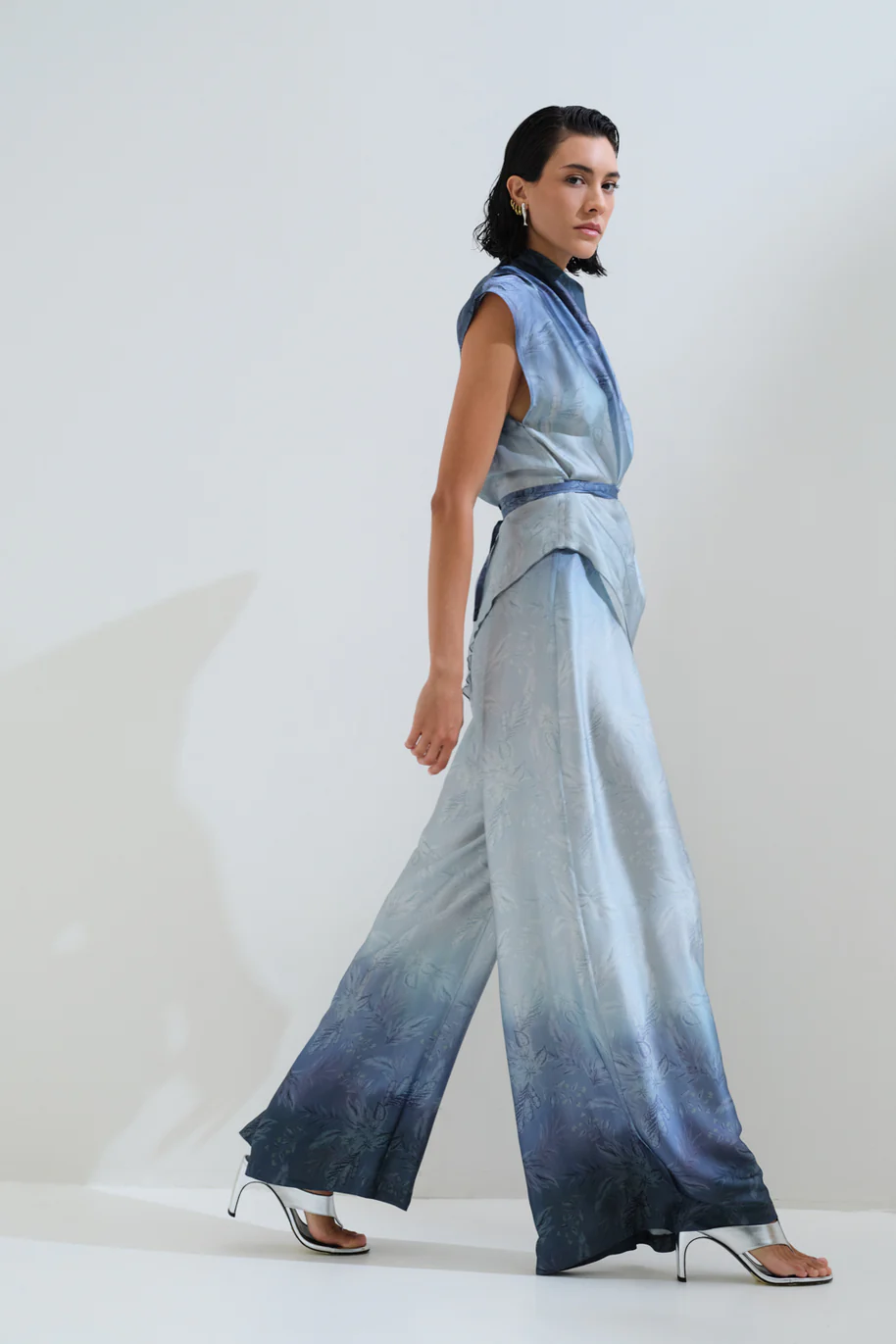 CHICARDSUMMER2614128 (1) CHICARD High-waisted pants Blue - Image 1