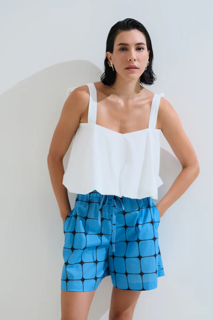 CHICARD Short balloon blouse White - Image 2