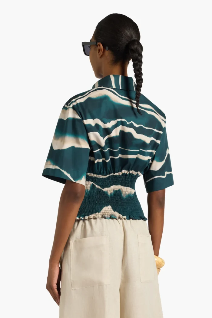 LIVIANA CONTI Anita shirt Seashell fir/ecru - Image 3