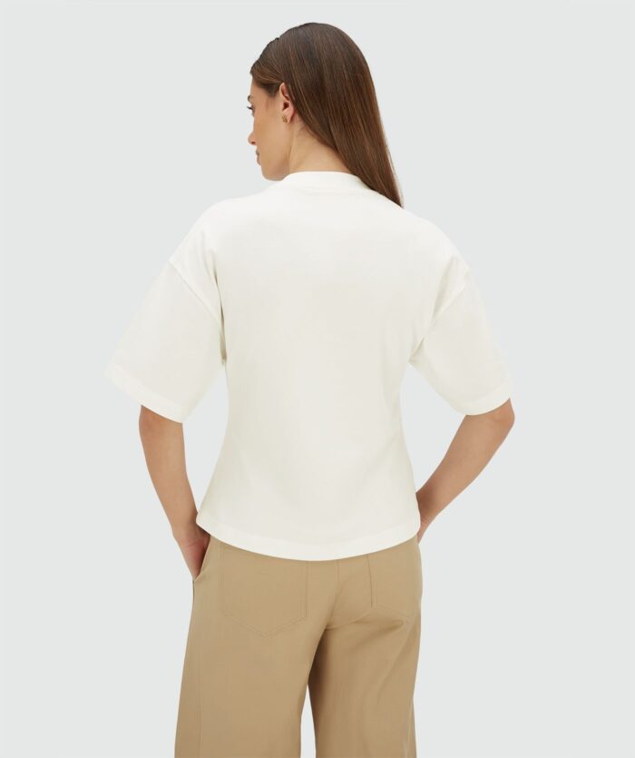 JOSH-V DACEY regular fit T-shirt with rhinestones Off white - Image 2