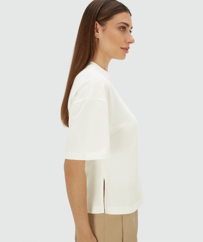 JOSH-V DACEY regular fit T-shirt with rhinestones Off white - Image 6