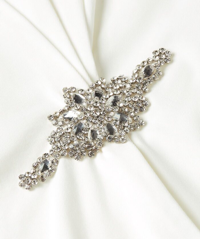 JOSH-V DACEY regular fit T-shirt with rhinestones Off white - Image 3