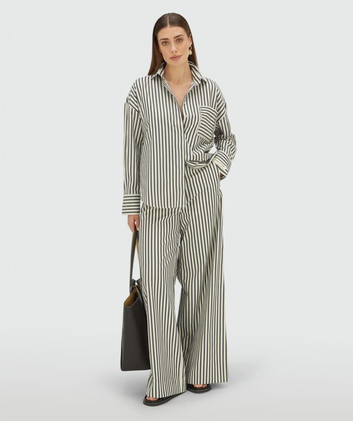 JOSH-V LEXX oversized striped blouse Dark blue stripe - Image 8