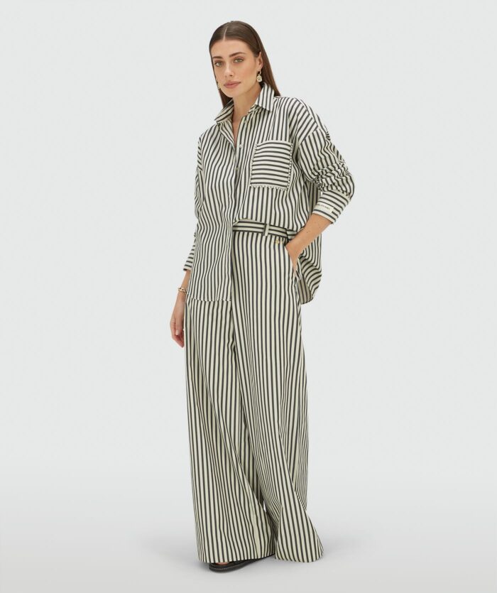 JOSH-V LEXX oversized striped blouse Dark blue stripe - Image 2