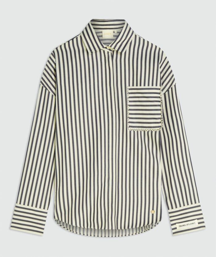 JOSH-V LEXX oversized striped blouse Dark blue stripe - Image 9