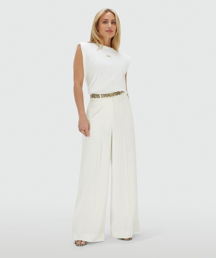 JOSH-V SUE T-shirt with shoulder padding Off white - Image 2