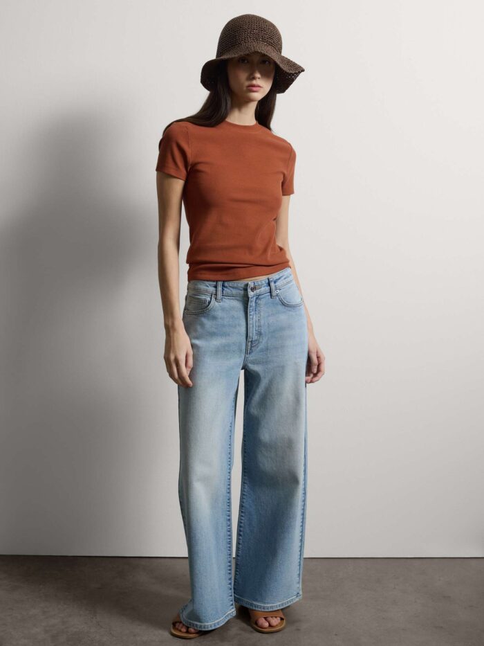 STEFANEL Cloche hat in pure brown paper fabric - Image 4