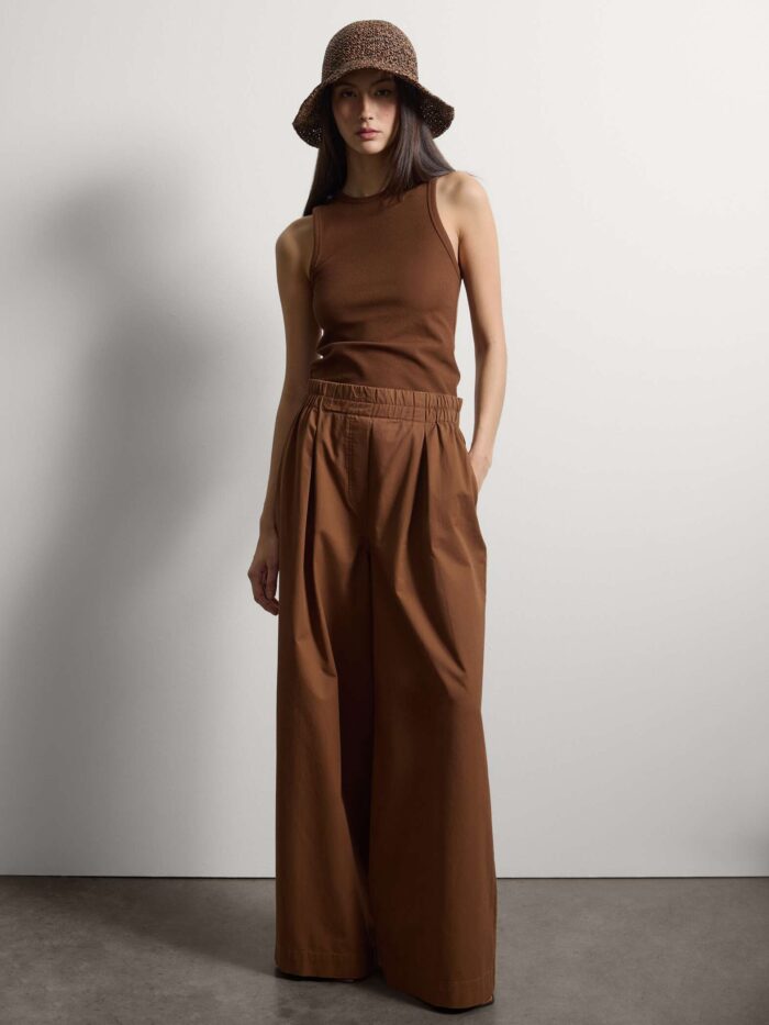 STEFANEL Cloche hat in pure paper fabric Black/brown - Image 4