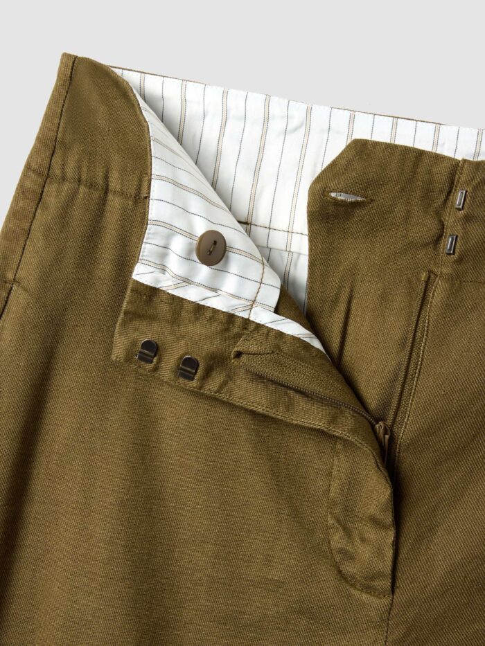 STEFANEL Regular-fit stretch linen and viscose blend trousers Olive - Image 5