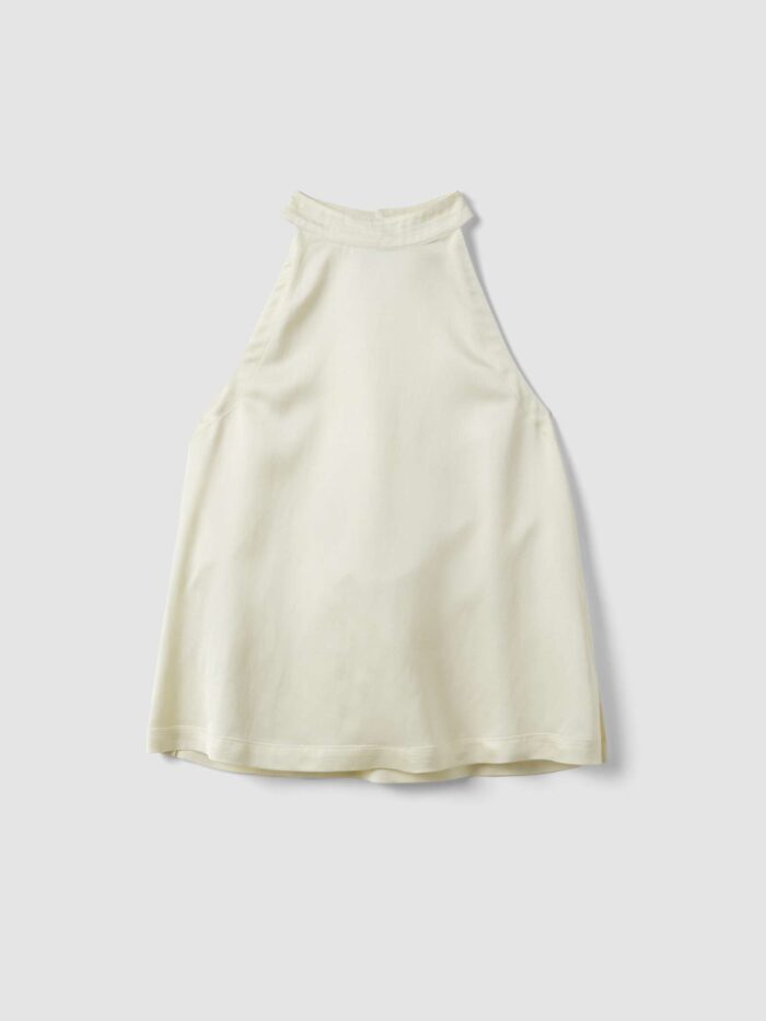 STEFANEL Regular fit viscose blend sleeveless blouse White - Image 6