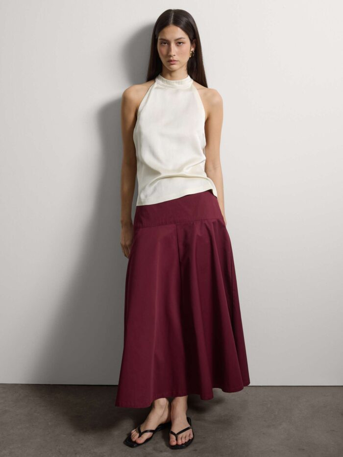 STEFANEL Regular fit viscose blend sleeveless blouse White - Image 3