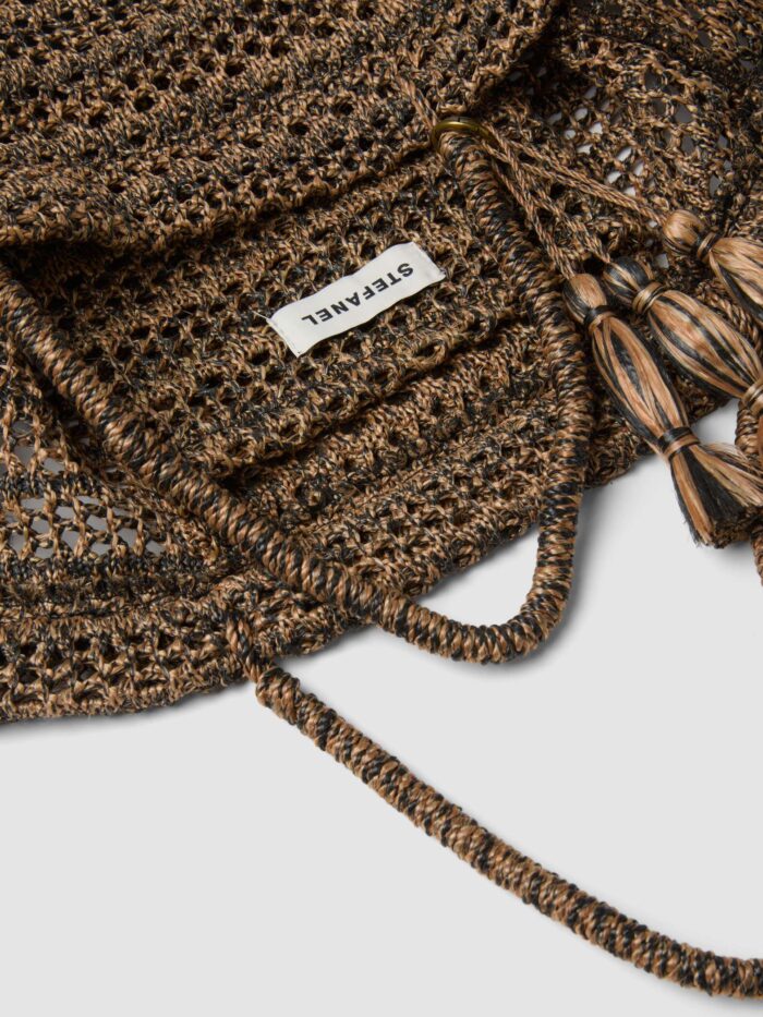 STEFANEL woven shopper bag Black - Image 3