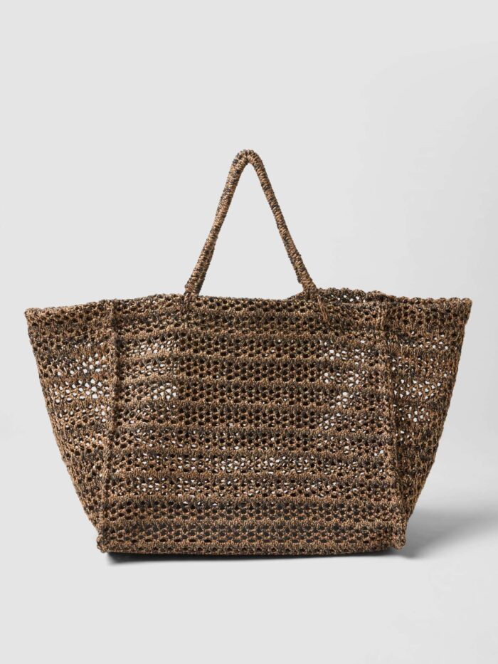 STEFANEL woven shopper bag Black - Image 2