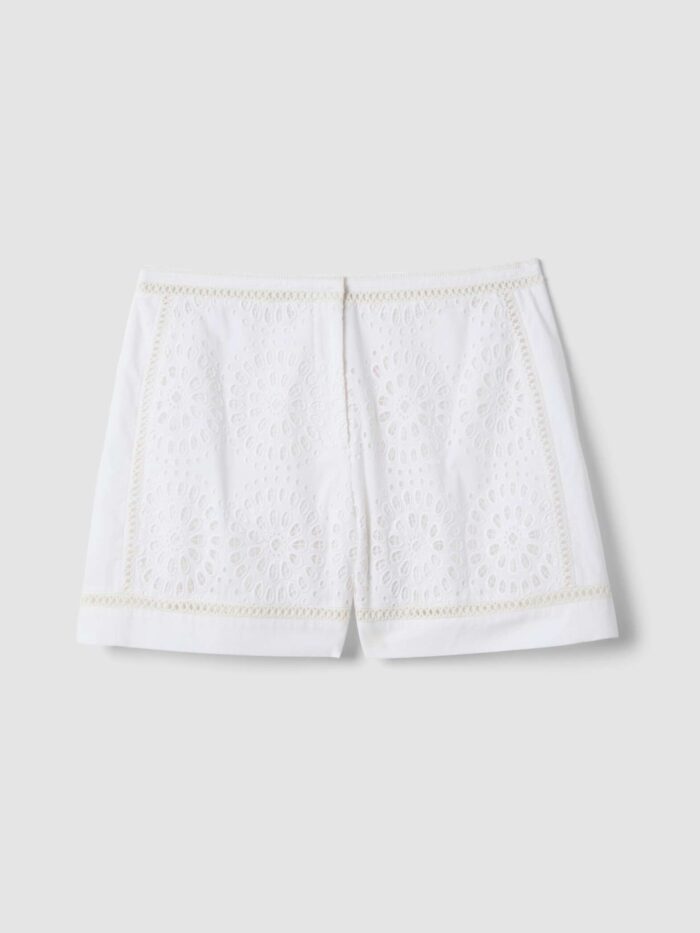 STEFANEL Shorts in pure Sangallo cotton White - Image 5