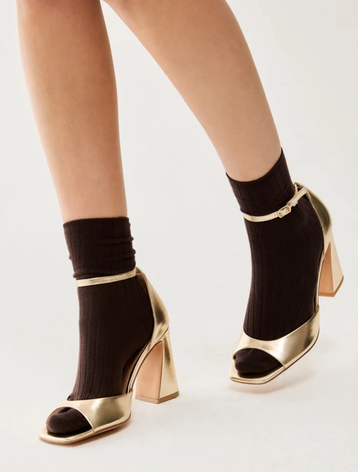 PENNY BLACK Block-heel sandals Gold - Image 4