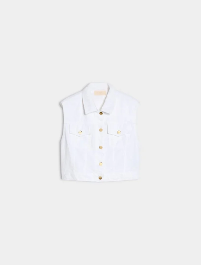 i BLUES Cropped gilet Optical white - Image 4