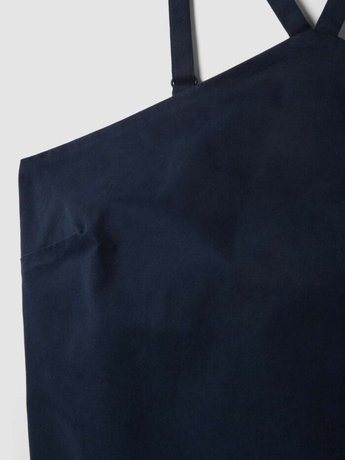 STEFANEL Slim-fit pure cotton top with thin shoulder straps Blue - Image 3