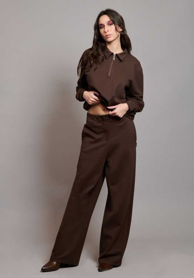 BYeJ7ghw COLLECTIVA NOIR Office pants Brown - Image 1