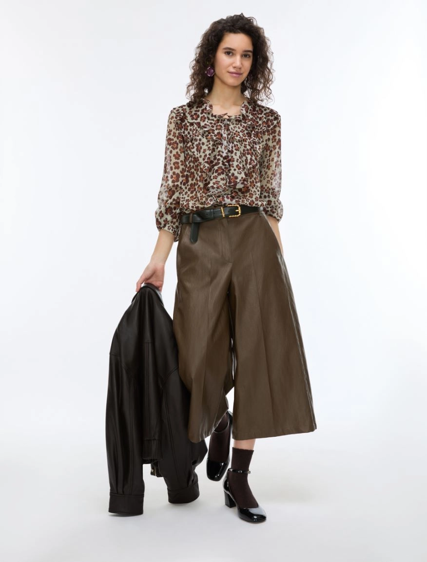 7136056102001-a-iblfarneto_normal i BLUES Cropprd trousers Brown - Image 1