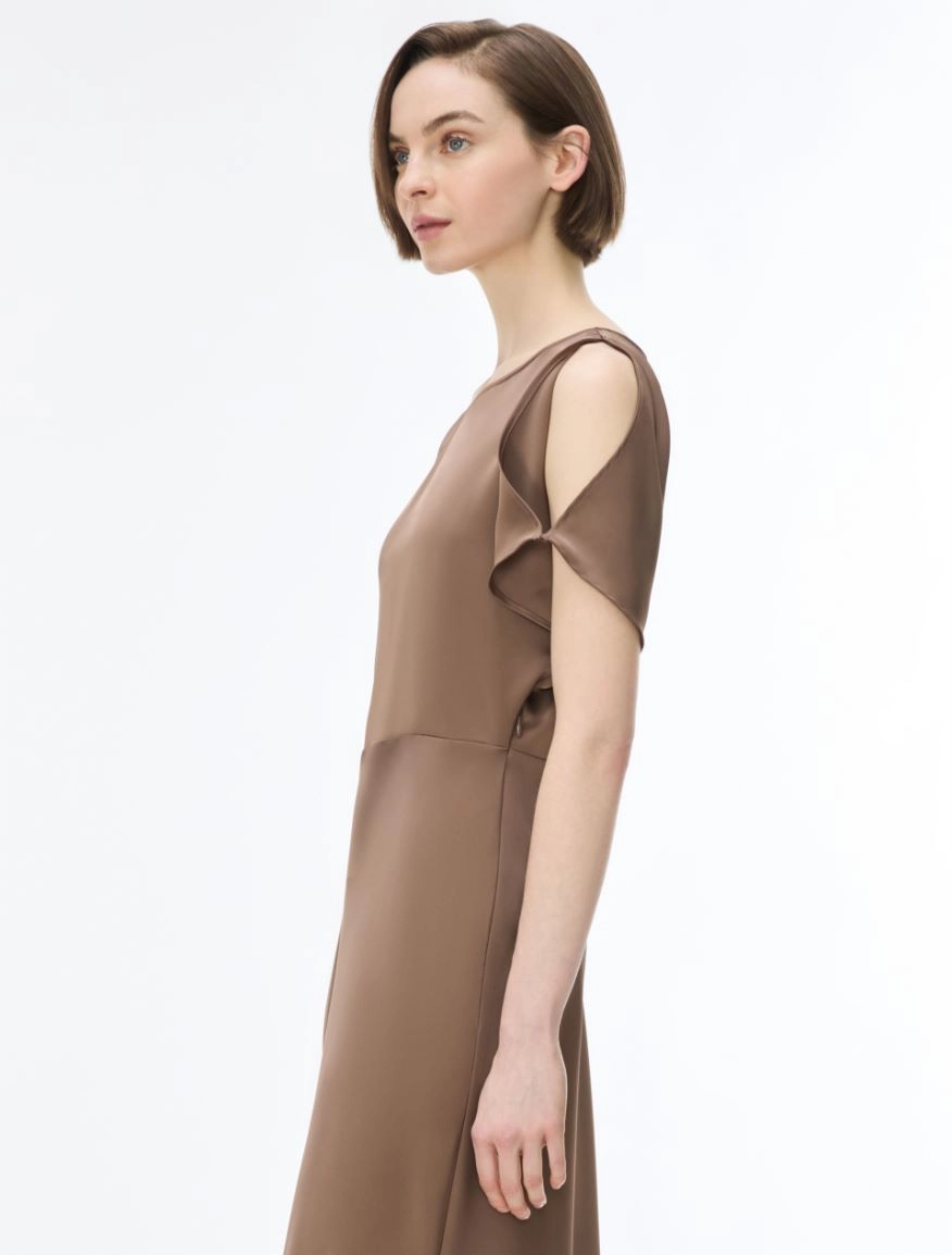 7226066102004-c-iblfiesta_normal i BLUES Flared dress Brown - Image 1