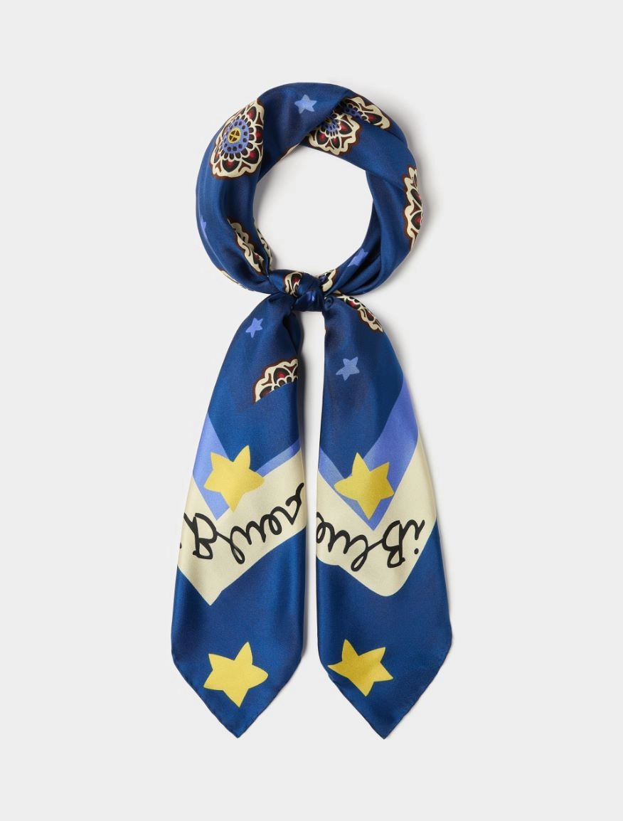 7546016102002-a-iblpalo_normal i BLUES Silk scarf Navy - Image 1