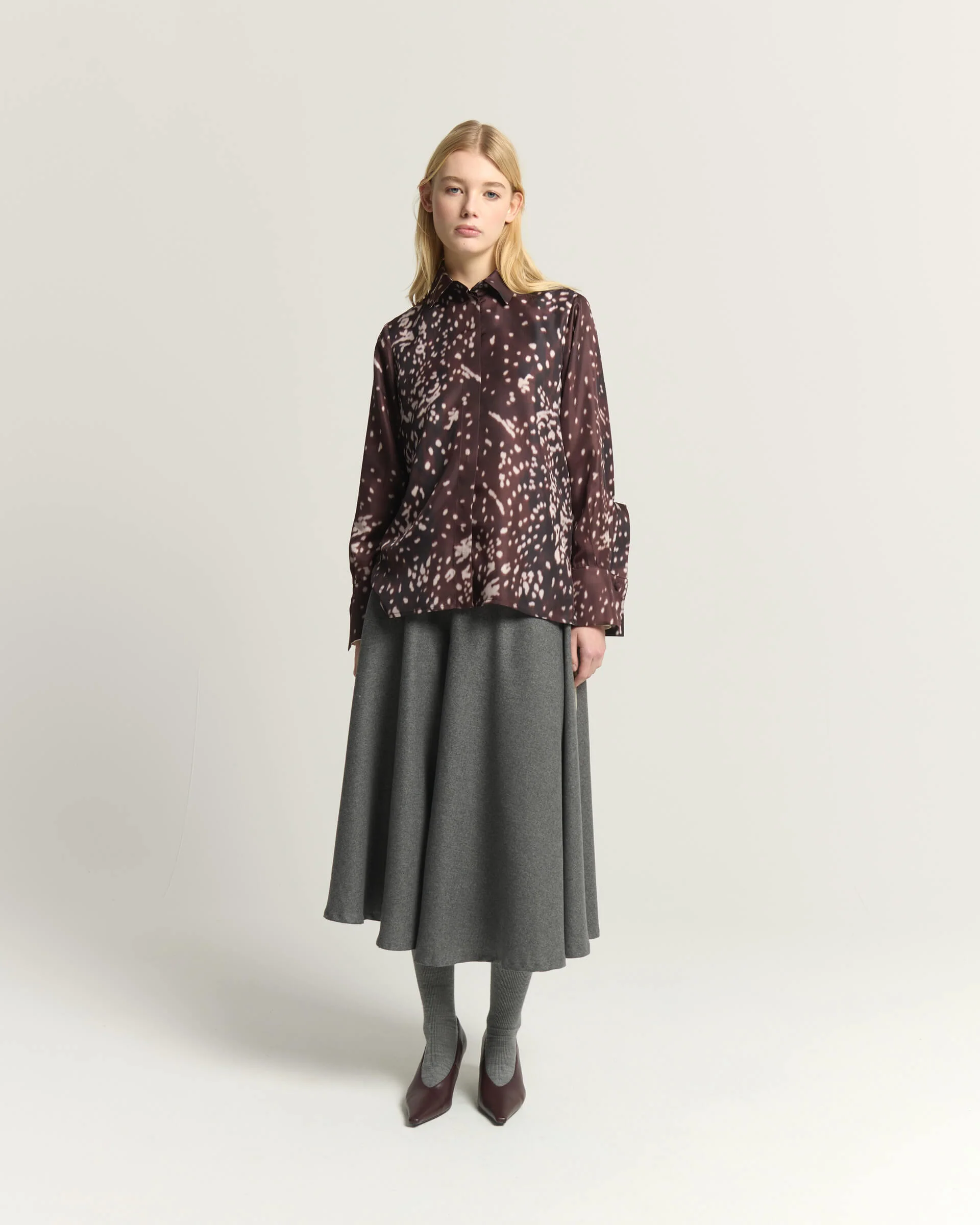 SQ2GIB4AQYLWNXWXHOZ4IFQDELM BEATRICE Fluid culotte skirt pants Grey - Image 1