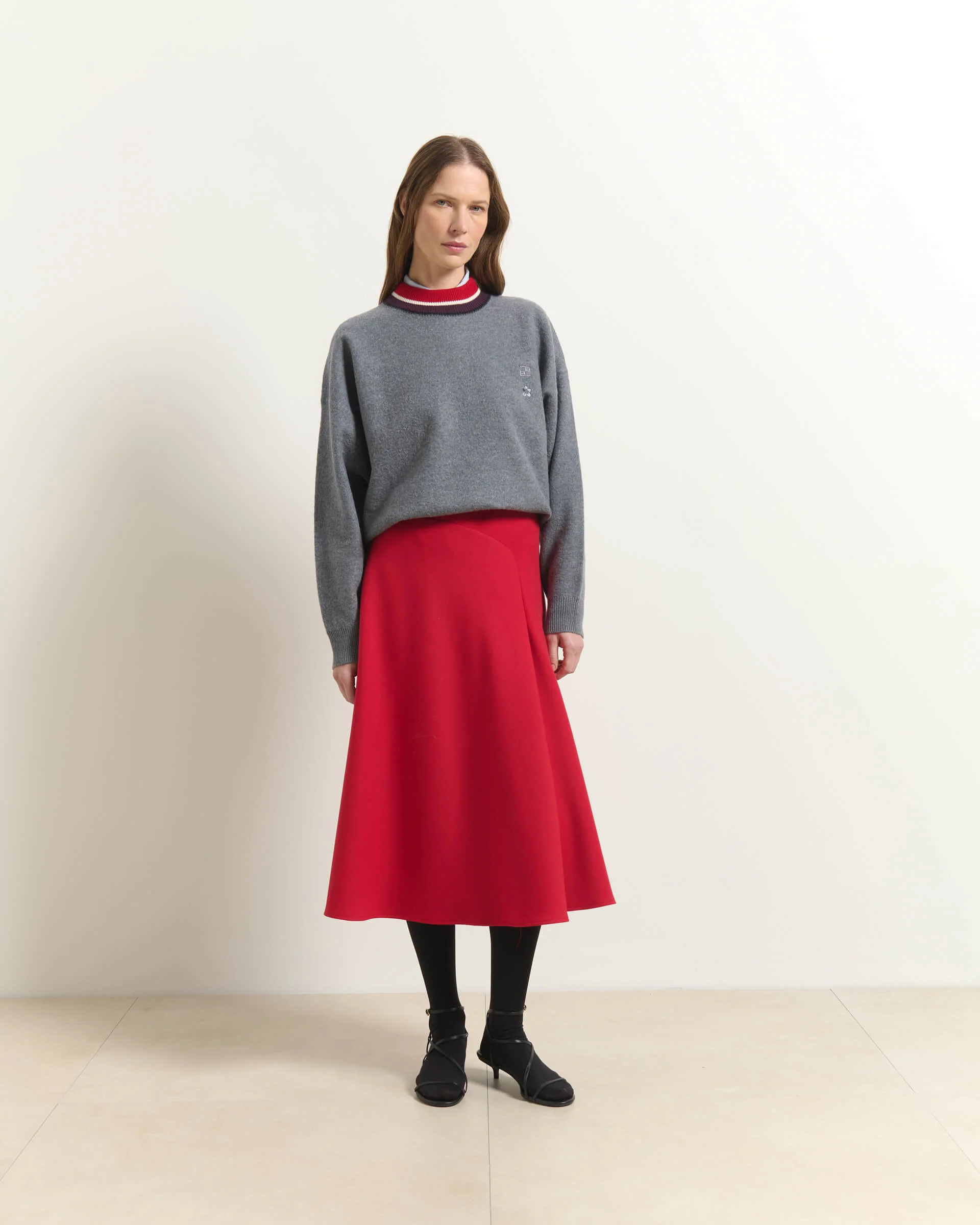 SQ7SIJJM4E5PNYR4Z54XLQIILGA BEATRICE Flared midi skirt Red - Image 1