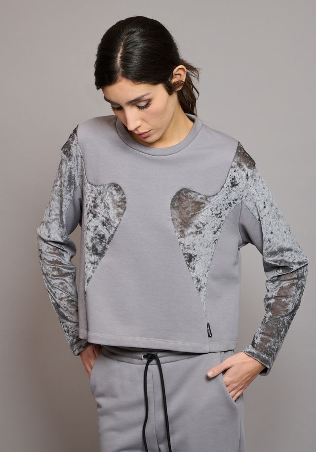 WDQRCkVQ COLLECTIVA NOIR Frontia top Grey - Image 1