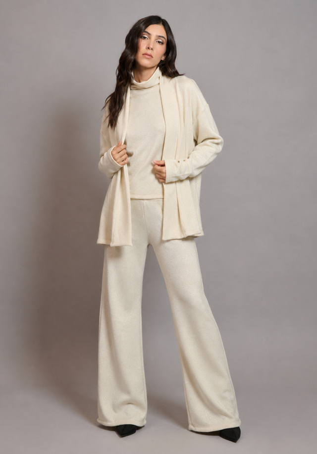 iL7FLCgg COLLECTIVA NOIR Loro kimono Ecru - Image 1