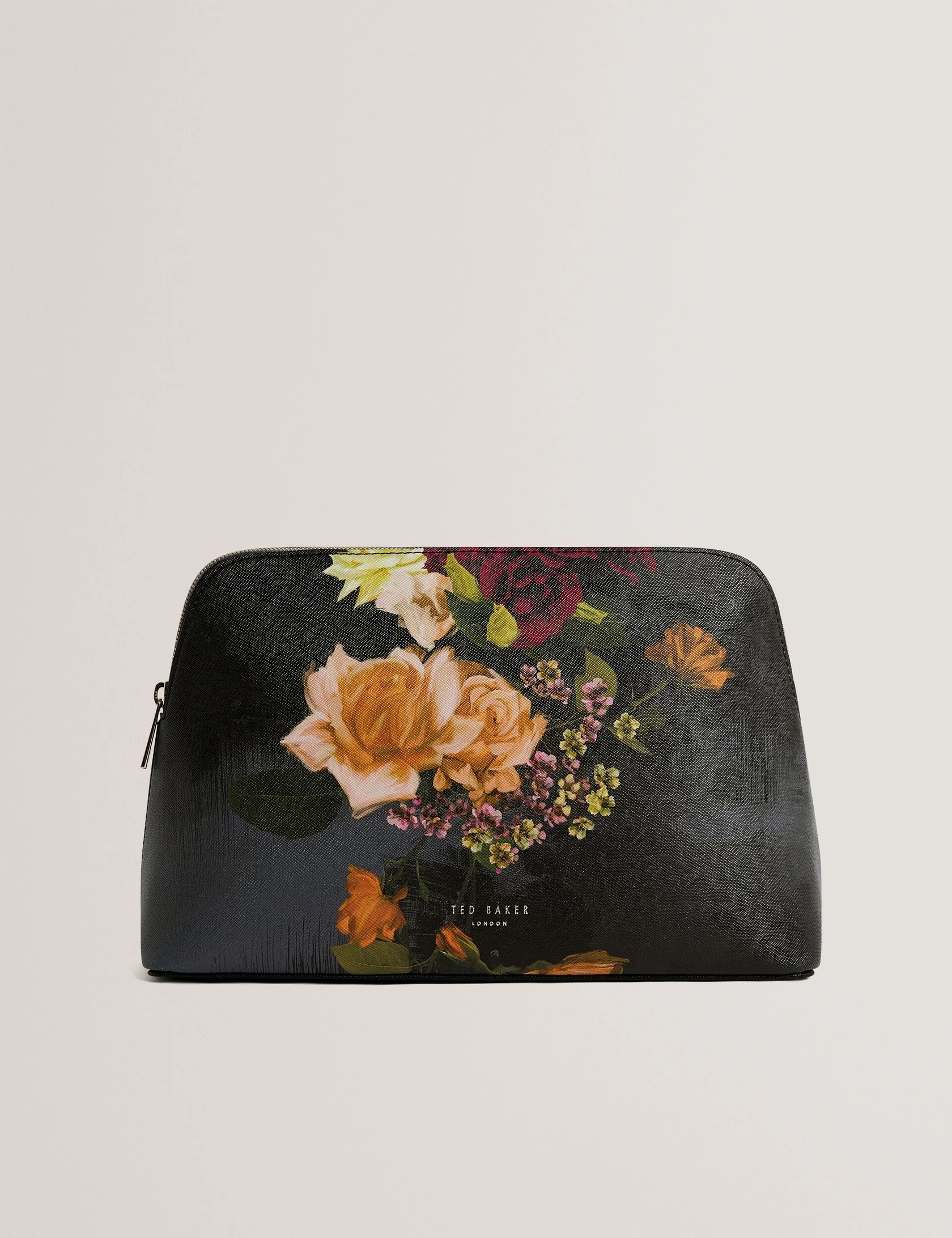 285612_BLACK_1 TED BAKER ALEEEX Floral Printed Washbag - Image 1