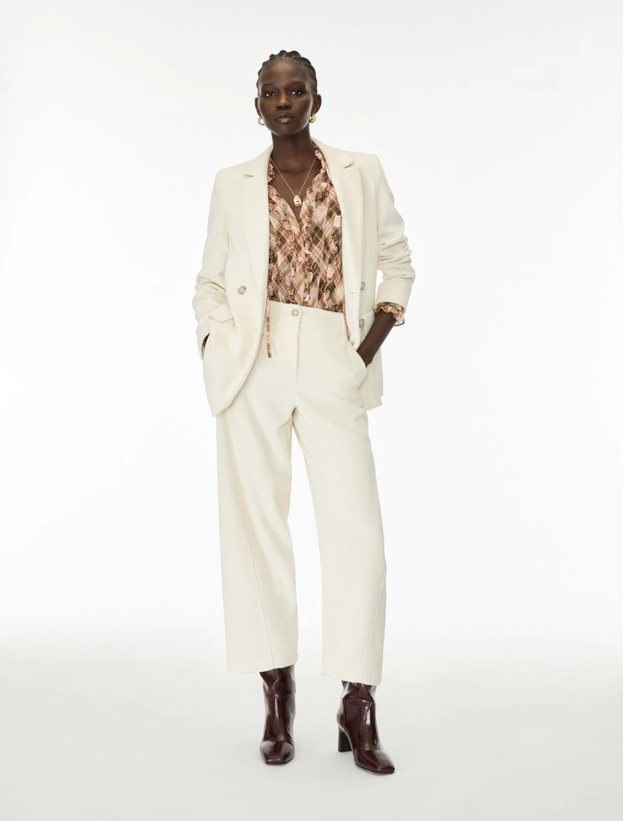 7046036202001-d-iblpagina_normal i BLUES Velvet blazer Ivory - Image 1