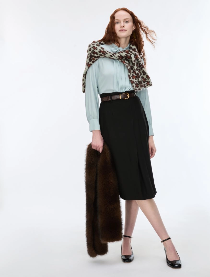7106036102016-d-iblorigine_normal i BLUES Flader skirt Black - Image 1