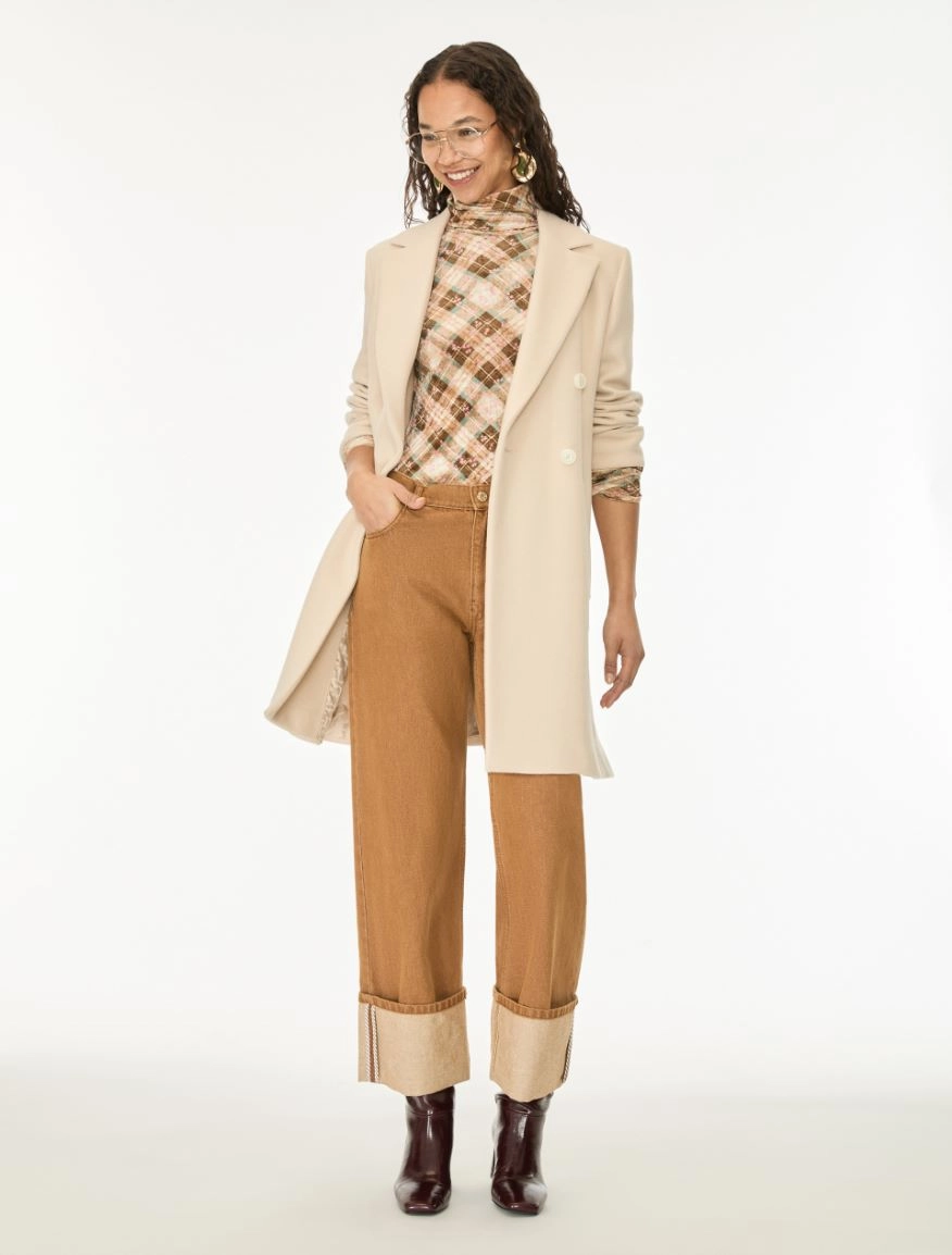 7186016202003-d-iblcolle_normal i BLUES Turn-up jeans Tobacco brown - Image 1