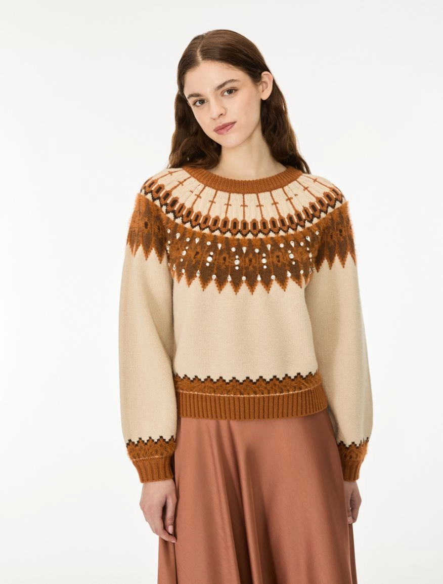 7366156202022-d-iblcactus_normal i BLUES Jacquard jumper Wool white - Image 1
